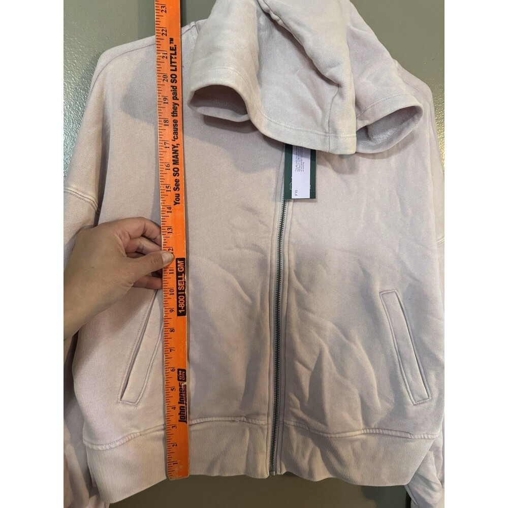 Wild Fable Women's Wedge Zip-up Relaxed Hooded Sweatshirt Mauve Size Medium - Picture 6 of 8